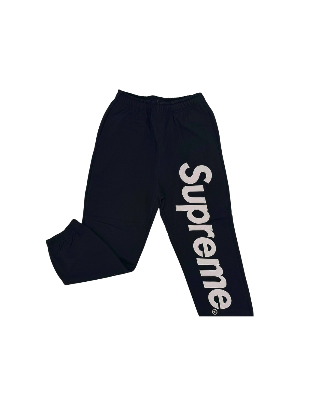 Supreme Satin Appliqué Tracksuit – Black/White