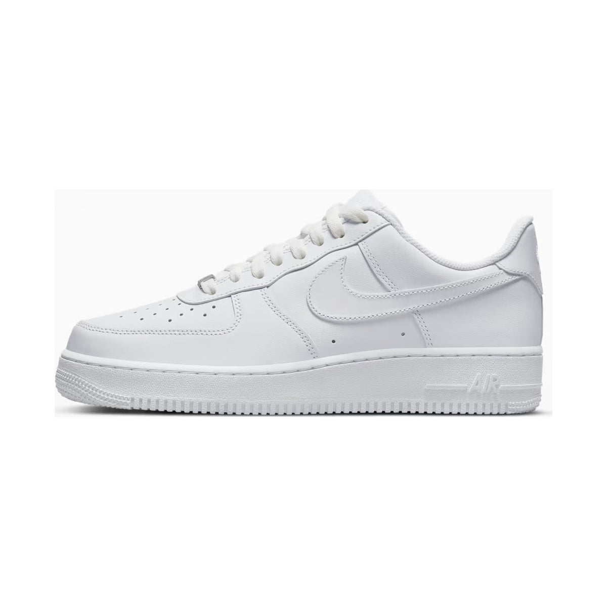 Nike Air Force 1 07 in white, side profile