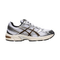 Asics Gel 1130 in white and clay canyon, side profile