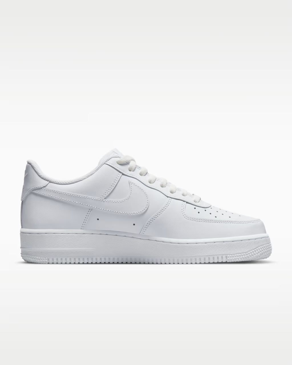 Nike Air Force 1 07 White side profile close-up