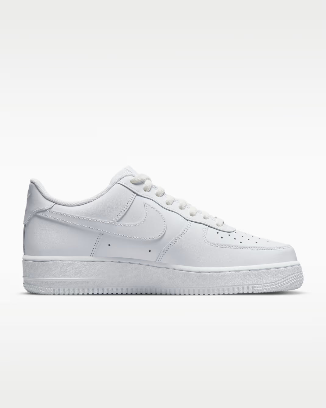 Nike Air Force 1 07 White side profile close-up