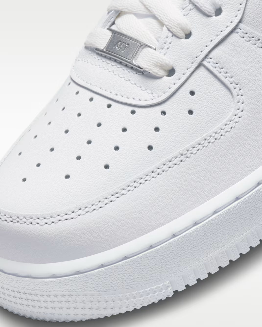 Nike Air Force 1 07 White toe box perforation detail